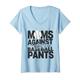 Damen Mom Against White Baseball Pants Design Cool Baseball Damen T-Shirt mit V-Ausschnitt