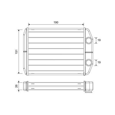 Valeo Wärmetauscher, Innenraumheizung [Hersteller-Nr. 811622] für Abarth, Fiat, Lancia Image