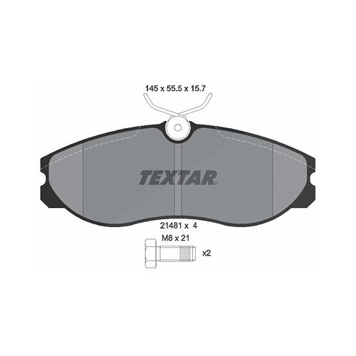 Textar Bremsbelagsatz, Scheibenbremse [Hersteller-Nr. 2148101] für Ford, Ldv, Nissan