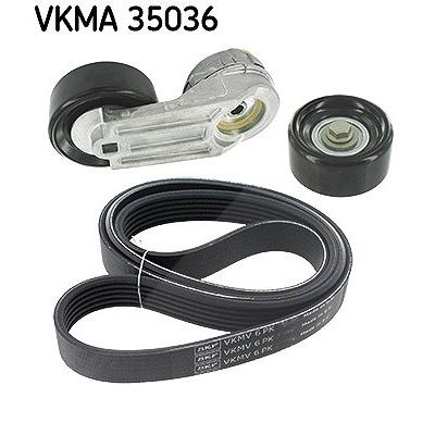 Skf Keilrippenriemensatz [Hersteller-Nr. VKMA35036] für Chevrolet, Opel, Saab, Vauxhall Image