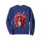 Japanische Anime rote Spinne Lilie Blume im ästhetischen Anime-Glas Sweatshirt