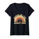 Damen Groovy Sister of the Groovy One Birthday Party Matching Sis T-Shirt mit V-Ausschnitt