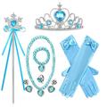 Prinzessin Accessoire Cosplay Set Kombination Elsa Krone Handschuh Halskette