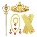 Prinzessin Accessoire Cosplay Set Kombination Elsa Krone Handschuh Halskette