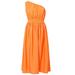 French Connection Women's Faron Midi One Shoulder Dress - Orange