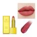 BEUKING Gold Lipstick Velvet Nude Red Pink Lip Tint High Pigment Not Fade Smooth Long-Lasting Wear Non-Stick Cup Waterproof Matte Lady Lip Gloss for Girl Women Lady Daily Lip Makeup (#2)