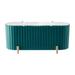 Plastic Cosmetic Storage Organizer Box Containers with Hinged Lid - green