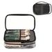 Clear Makeup Bag Portable Makeup Storage Organizer Cosmetic Bag Travel Makeup Bag Cute Clear Pouch For Women and Girls Cosmetics Bags with Divider Makeup Brush Compartment-Transparent