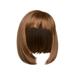 LIANGP Beauty Products Head Wig With Full Bangs And Golden Short Hair Suitable For Women And Girls Wigs Beauty Tools