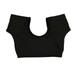 Underarm Sweat Vest Short Sleeve Sweat Absorption Pullover Design Washable Armpit Sweat Vest for Woman Girls Black M