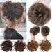 SEGO Messy Bun Hair Piece for Women Wavy Hair Scrunchies Synthetic Hair Bun Hairpiece Fluffy Tousled Updo Scrunchie Chignon Wrap on Scrunchy Bun Extensions Donut