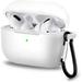 For Apple AirPods Pro 3rd Generation Silicone Earpod Charging Protective with Carabiner Case Cover Silver