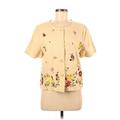 STUDIO EASE Jacket: Short Yellow Floral Jackets & Outerwear - Women's Size 10