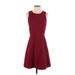 Madewell Cocktail Dress - A-Line: Burgundy Solid Dresses - Women's Size 4