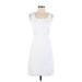 J.Crew Factory Store Casual Dress: White Solid Dresses - Women's Size 00