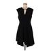 Halston Heritage Casual Dress - Fit & Flare: Black Solid Dresses - Women's Size 10