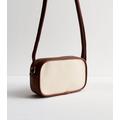 Tan Canvas Cross Body Camera Bag New Look