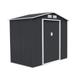 Xl Garden Shed Outdoor Storage Patio With Lockable Door Strong Structure Dark Grey - Evre