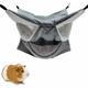 Small Pet Cage Hammock, Triple Layer Sugar Hammock, Hamster Cage Accessories, Comfortable Toddler Bed, Pure Gray. - Denuotop