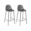 Lot de 2 Tabourets de Bar Vladi 95cm Gris