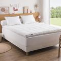 Surmatelas Premium Naturel - 10% duvet - 90/190 Dunlopillo Blanc