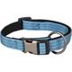 Collier Jannu bleu réglable de 30 à 45 cm 15 mm taille m pour chien Flamingo Bleu