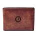 Men's Fossil Brown Alabama Crimson Tide Derrick Front Pocket Leather Bi-Fold Wallet
