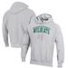 Men's Champion Heathered Gray Northern Michigan Wildcats Reverse Weave Fleece Pullover Hoodie