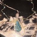 Anthropologie Jewelry | Beautiful Anthropologie Stone Crystal Necklace | Color: Blue | Size: Os