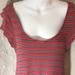 American Eagle Outfitters Dresses | Ae Outfitters Striped Mini Dress Open Back Rib Shirt Look Size M | Color: Blue/Red | Size: M