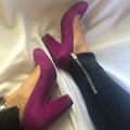 Madewell Shoes | Madewell Fuchsia Suede Pumps | Color: Purple | Size: 9