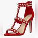 Jessica Simpson Shoes | Jessica Simpson Sexy Strappy Heeled Sandals With Pearl Detail - Size 8.5 | Color: Red/White | Size: 8.5