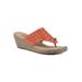 Women's Beaux Sandal by White Mountain in Orange Smooth (Size 7 M)