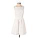 Lilly Pulitzer Casual Dress - Fit & Flare: Ivory Brocade Dresses - Women's Size 0