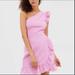 J. Crew Dresses | J. Crew Yass One-Shoulder Ruffle Dress Size 8p Lilac Pink | Color: Pink/Purple | Size: 8p