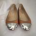 Michael Kors Shoes | Michael Kors Tan Silver Chain Trim Ballet Shoes | Color: Silver/Tan | Size: 9