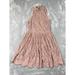 Free People Dresses | Free People Dress Womens 0 Mauve Pink Lace Verushka Halter Mini Fit & Flare | Color: Pink | Size: 0