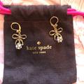 Kate Spade Jewelry | Kate Spade Bow Earrings With Rhinestone Ornament | Color: Gold/Silver | Size: Os