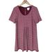 Anthropologie Dresses | Anthropologie Maeve Dora Textured Knit Shift Dress L Front Pleat Detail | Color: Cream/Red | Size: L