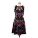 Nicole by Nicole Miller Casual Dress - A-Line: Black Jacquard Dresses - Women's Size Medium