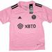 Adidas Shirts & Tops | Messi Youth Adidas Inter Miami Boys Size 26 ( Ages 8 ) Jersey Full Kit 2024 New | Color: Black/Pink | Size: 8b