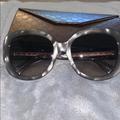 Gucci Accessories | Gucci Gradient Oversize Sunglasses W/Foldable Case | Color: Gray | Size: 55