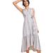 Anthropologie Intimates & Sleepwear | Anthropologie Marfa Snake Dress Size 0p New With Tags Msrp $170 | Color: Gray/White | Size: 0p
