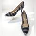 Michael Kors Shoes | Michael Kors Black And Silver Sequin Striped Pump Heels Nwot Size 7.5 | Color: Black/Silver | Size: 7.5