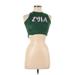 Zyia Active Active Tank Top: Green Activewear - Women's Size 6