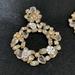 J. Crew Jewelry | Jcrew White Enamel Flower And Cut Crystal Disc Statement Earrings. | Color: Gold/White | Size: Os
