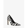 Michael Kors Amara Zebra Print Calf Hair Pump Black 7.5