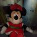 Disney Toys | Minnie Mouse Plush Red Velvet Dress, Disney Park Doll, Disney Cartoon Character | Color: Black/Red | Size: Osbb