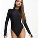 Nike Swim | Nike Fusion Women's Long-Sleeve One-Piece Swimsuit | Color: Black | Size: Xs