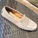 Anthropologie Shoes | Anthropologie Johnston & Murphy Maggie Penny Loafer Gold Size 8.5 | Color: Cream/Gold | Size: 8.5